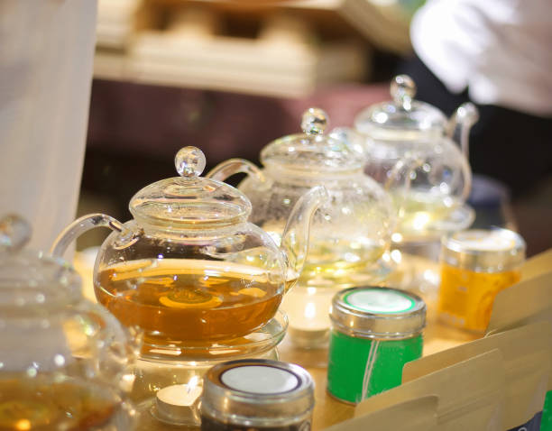 istock Hot Tea Pot Glass for test on table. 1021734560