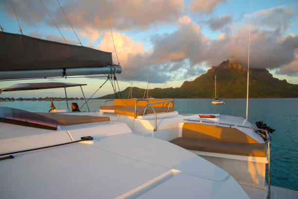 istock Morning cruise near Bora Bora 1021757936
