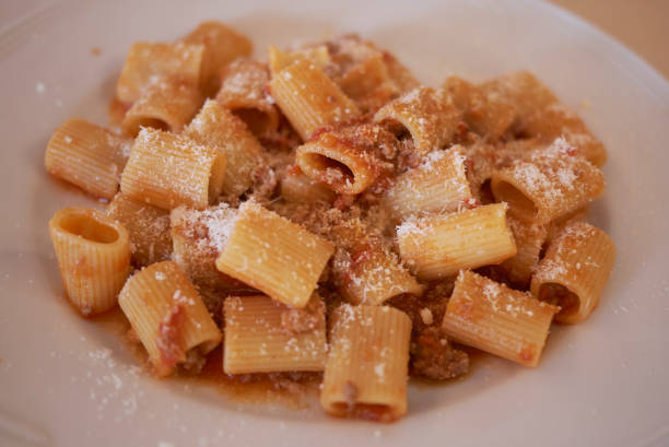 istock Macaroni pasta with bolognese sauce 1021766920