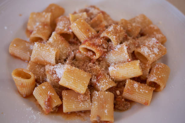 istock Macaroni pasta with bolognese sauce 1021766936