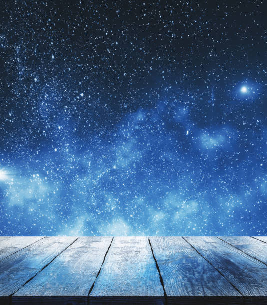 istock Blank wooden surface in sky 1021775102