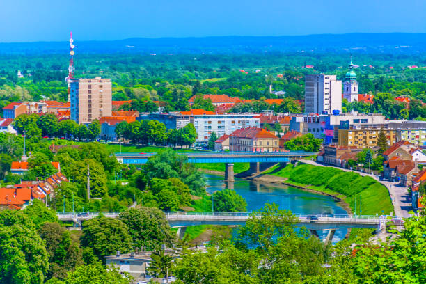 istock Karlovac cityscape aerial view. 1021782178