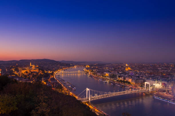 istock Budapest cityscape at night. 1021791672