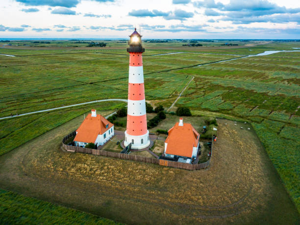istock Westerheversand Lighthouse Northern Friesland Germany 1021802764