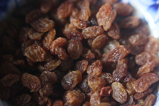 Macro of Dry Raisins