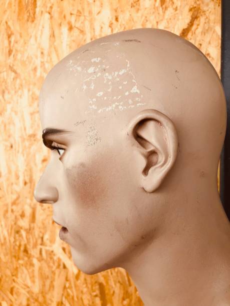 istock Old mannequin head, out of use 1021814098