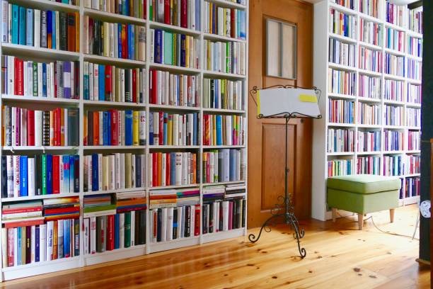 istock LIbrary with music stand a green seat 1021814246