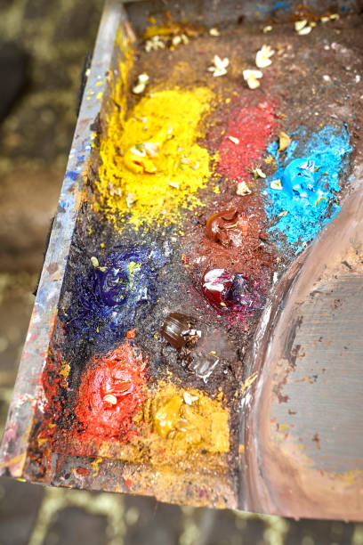 istock Palette of paints in a school 1021826700