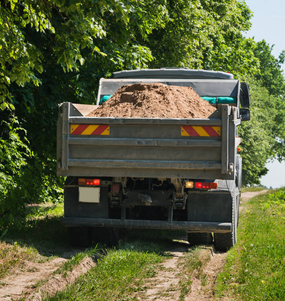 istock Reconstruction of soil road. 1021836124