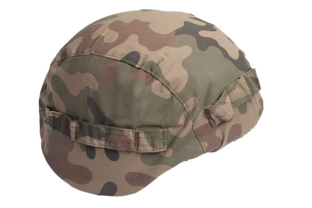 istock kevlar helmet with camouflage cover 1021836564