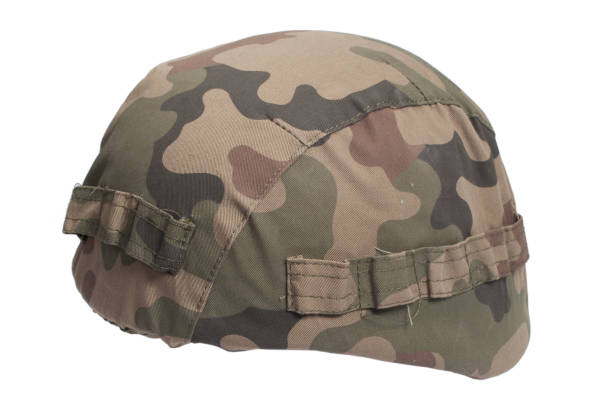 istock kevlar helmet with camouflage cover 1021838754