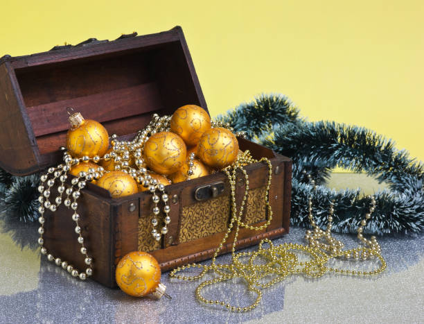 istock Christmas decoration in chest 1021844466