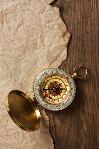 istock compass, old paper and rope 1021845460