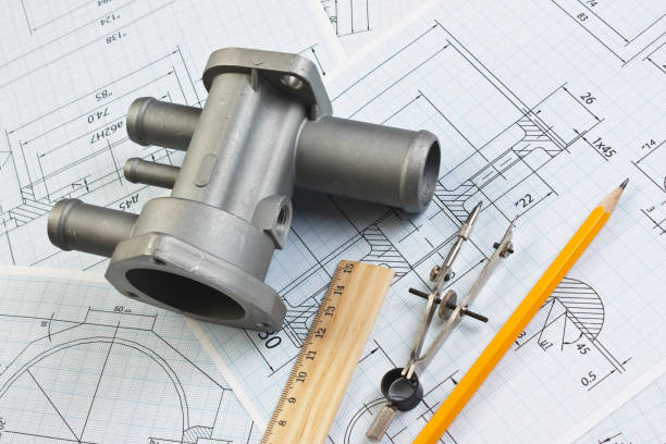 istock automotive parts and drawing 1021850294