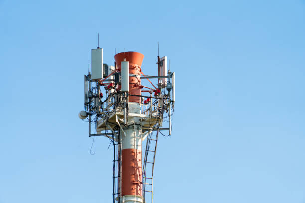 istock High pipes on which the equipment for cellular communication is installed. 1021870800
