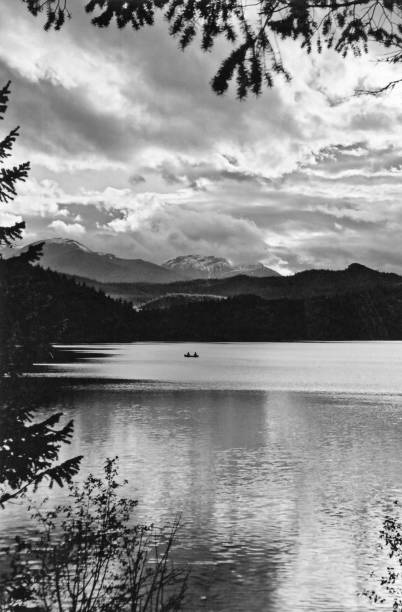 istock Old image of Jasper Pyramid Lake 1021878842