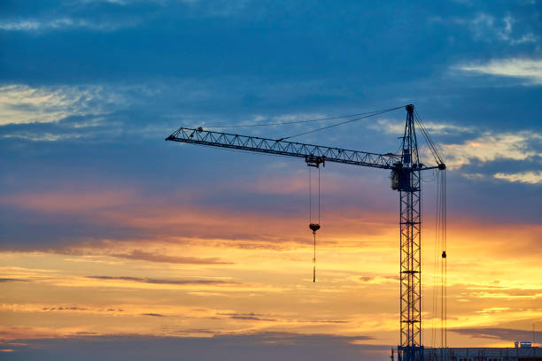 istock Tower crane against the sky. 1021883666