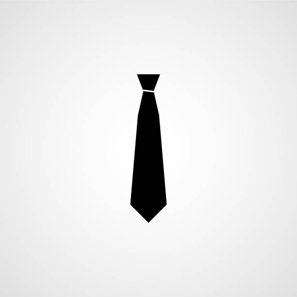 ilustraciones, imágenes clip art, dibujos animados e iconos de stock de icono simple corbata - necktie