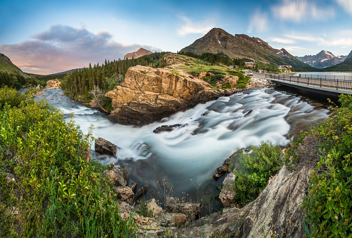Waterfall, British Columbia Glacier National Park, US Glacier National Park, Montana - Western USA, British Columbia
