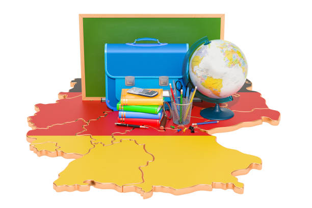 istock Back to school or education in Germany concept, 3D rendering 1021898412