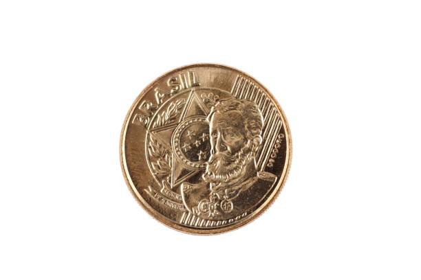 istock Brazilian 25 Centavo Coin Isolated On A white Background 1021898592