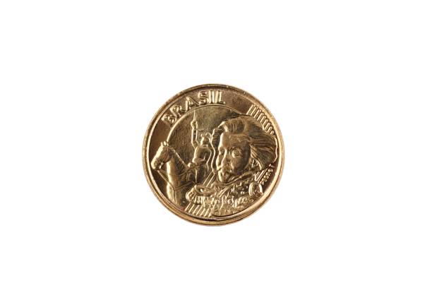istock Brazilian 10 Centavo Coin Isolated On A white Background 1021898688