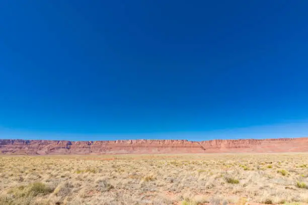 An empty desert scene in northern Arizona.