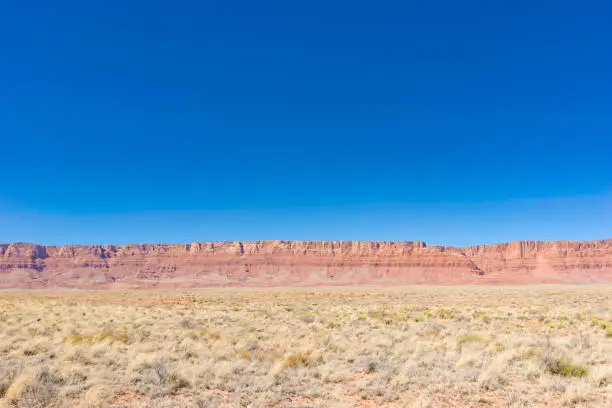 An empty desert scene in northern Arizona.