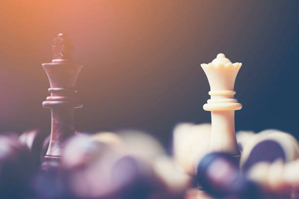istock chess board game for ideas and competition and strategy, business success concept 1021918842
