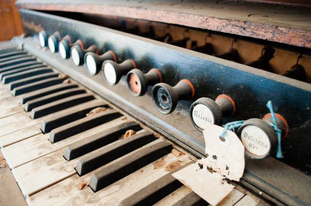 istock Antique piano keys 1021924416