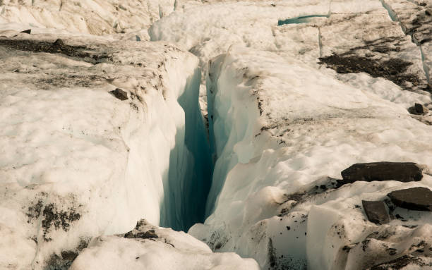 눈과 얼음에 장엄한 빙하는 산에 하이킹 - ice new zealand cave adventure 뉴스 사진 이미지
