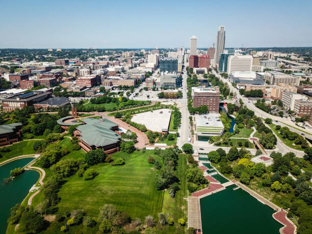 istock Downtown Omaha Nebraska Drone Photo 1021953054