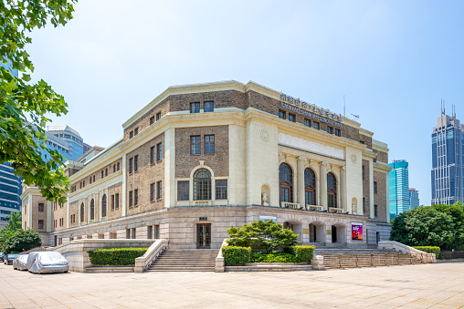 Shanghai, China - July 27, 2018: shanghai concert hall, founded in 1930 as Nanking Theatre. In 1949 changed name to Beijing Cinema and Shanghai Concert Hall in 1959