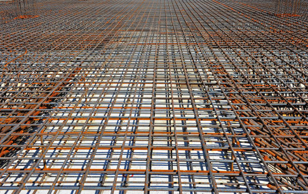 istock Production of reinforced concrete frame construction site 1021991030