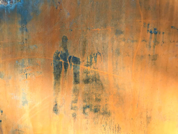 istock Beautiful Rusty Metal Background: Mottled Orange 1021993958