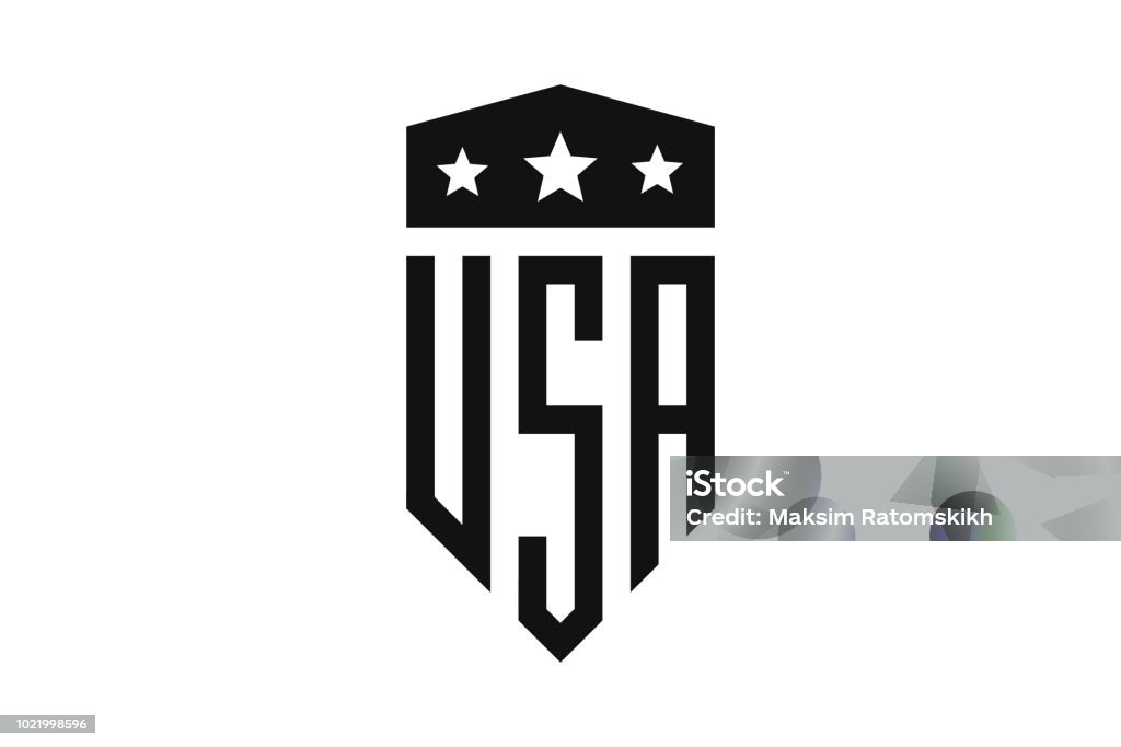 Shield USA, logo design Logo stock vector