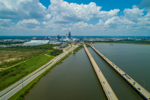 istock Aerial photo Downtown Mobile Alabama 1022005426