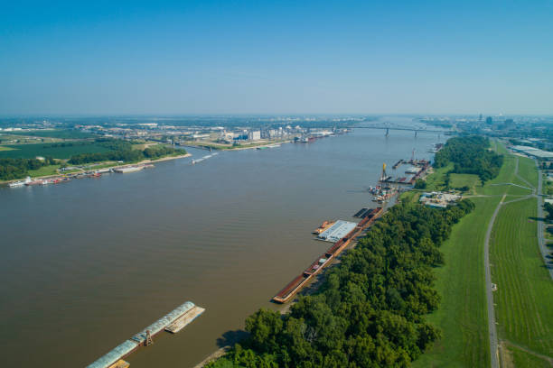 istock Aerial photo Mississippi River 1022005462