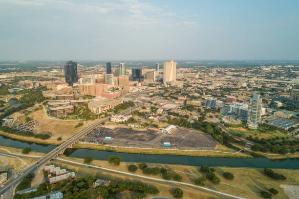 istock Aerial drone image of Fort Worth Texas 1022005522