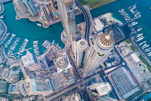 Dubai Marina Urban Skyline