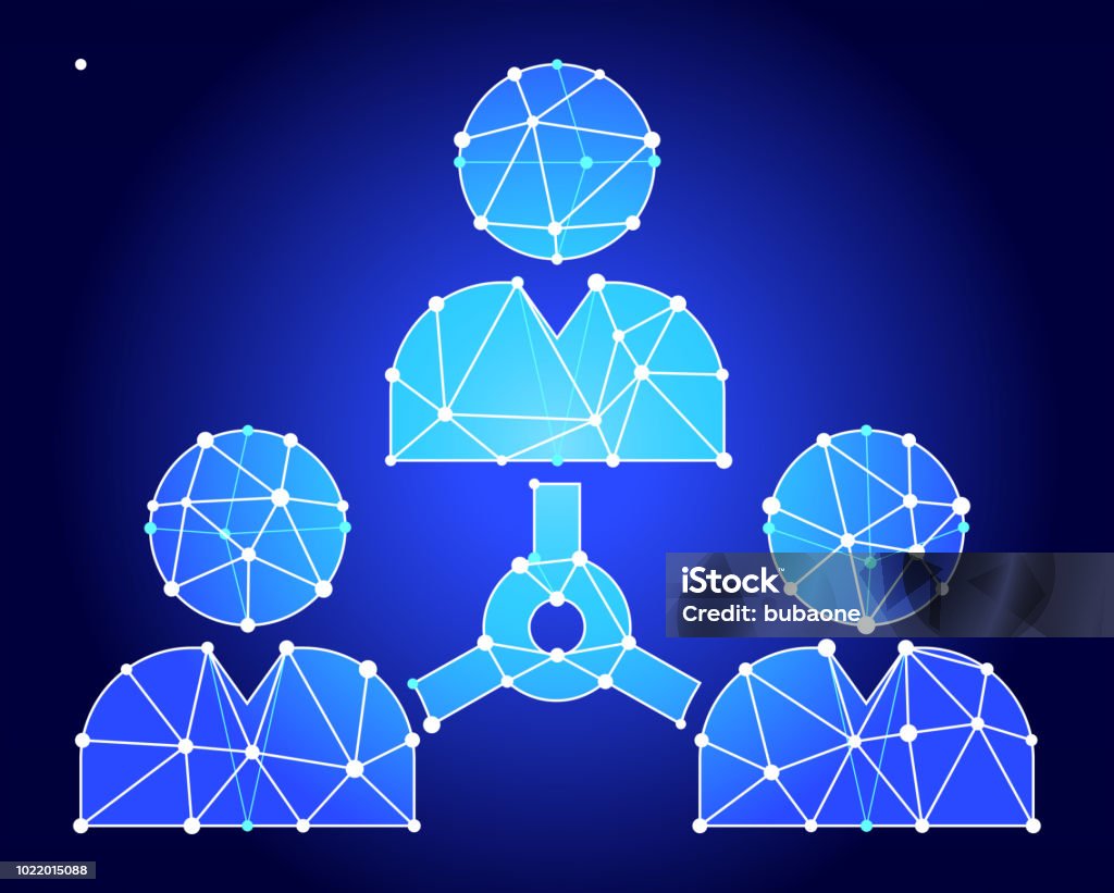 Networking Triangle Networking Blue Triangle Node Vector Pattern Stock Illustration ...