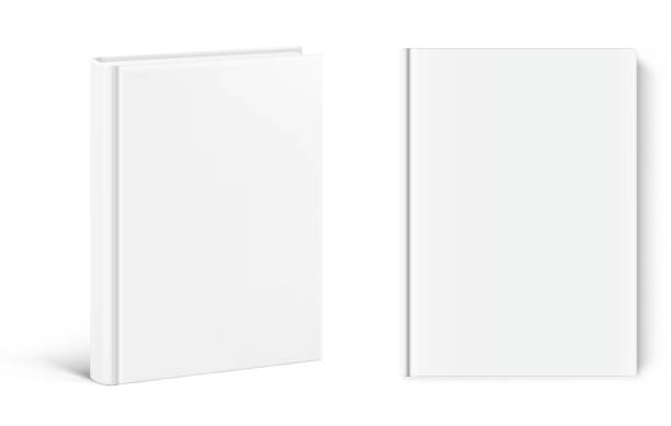 Template of blank cover books on white background. Vector illustration. It can be used for promo, catalogs, brochures, magazines, etc. Ready for your design. EPS10. Hardcover Book stock illustrations