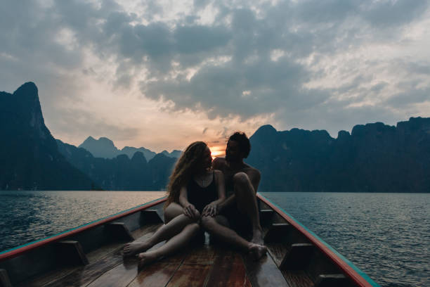 istock Couple boating on a quiet lake 1022022228