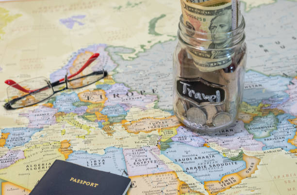 istock Saving money for world trip. 1022030476