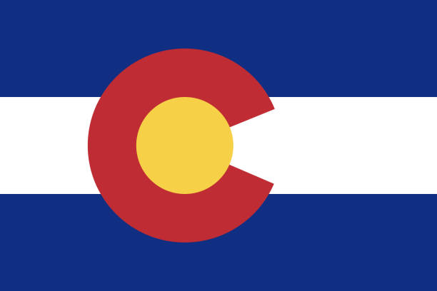 Flag of the USA State of Colorado, vector Flag of the USA State of Colorado, vector colorado illustrations stock illustrations
