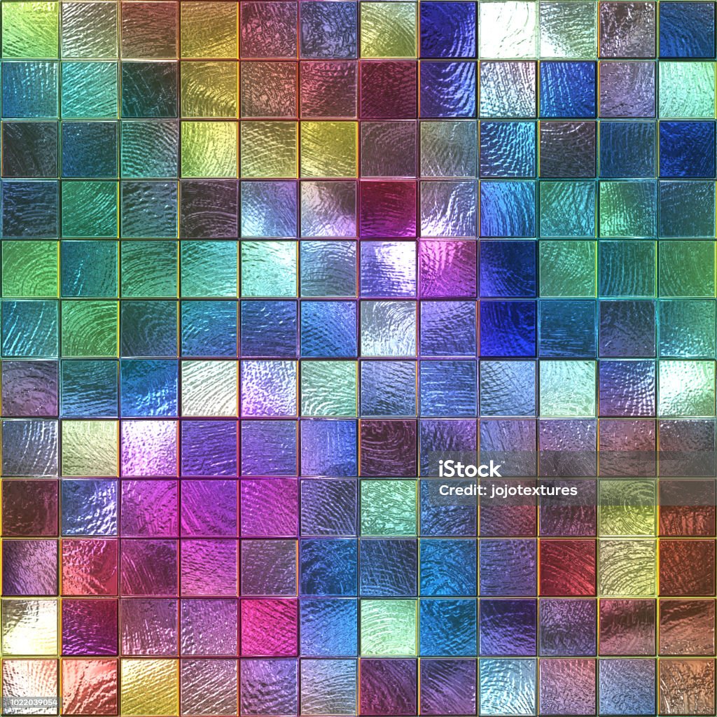 Texture Glass Square Pattern Stained Glass Seamless Texture With Square Pattern For Window Stock ...