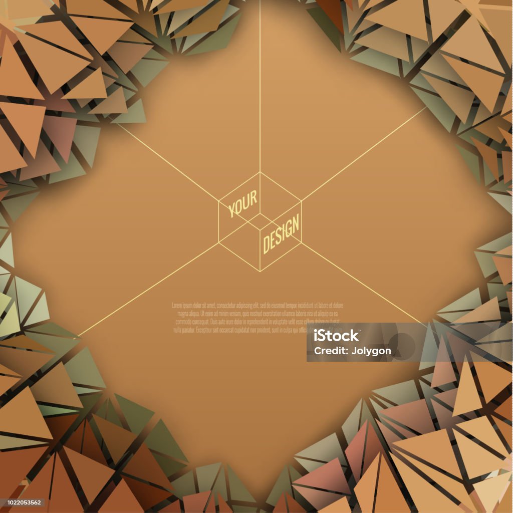 Triangular Cut Paper Background Triangle Paper Cut Vector Background With Blank Space Stock ...