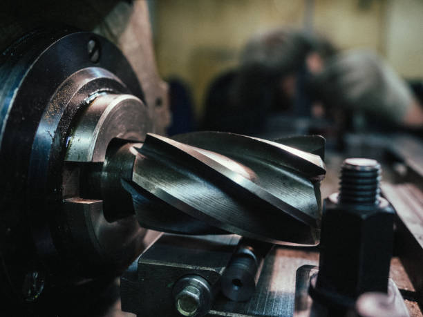 istock Old green milling machine, closeup, metalworking 1022060914