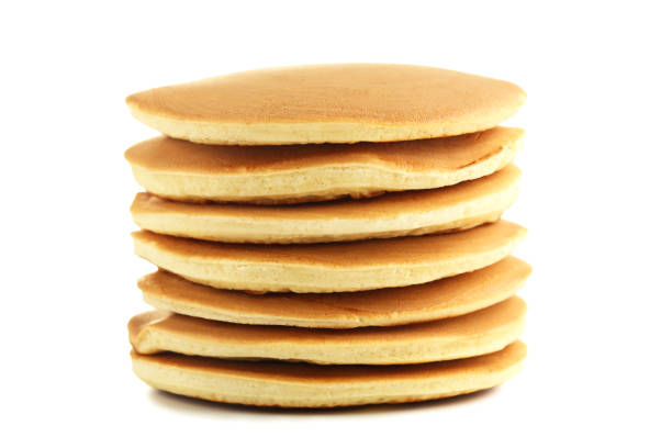 istock Tasty pancakes isolated on white 1022066218