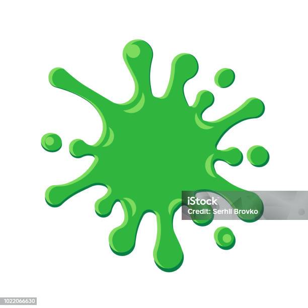 Splattered Slime Vector Splattered Slime Isolated On White Background Vector Illustration Stock ...